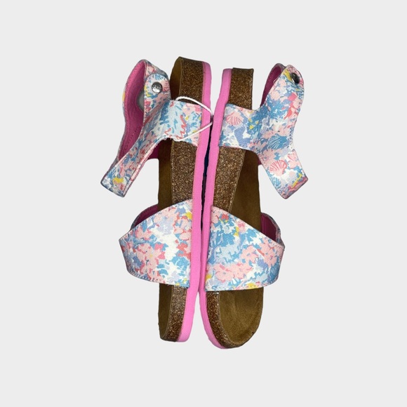 Joules Floral Tippy Toes Velcro Strap Sandals - Picture 4 of 6